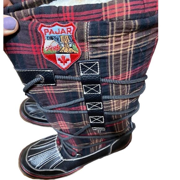 Pajar Plaid Winter Boots with Sherpa lining Sz 9-9.5 - Picture 10 of 10
